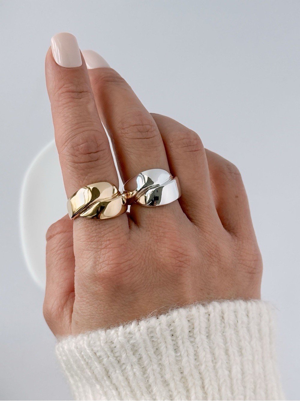 18k Gold or Silver Plated Adjustable Ring